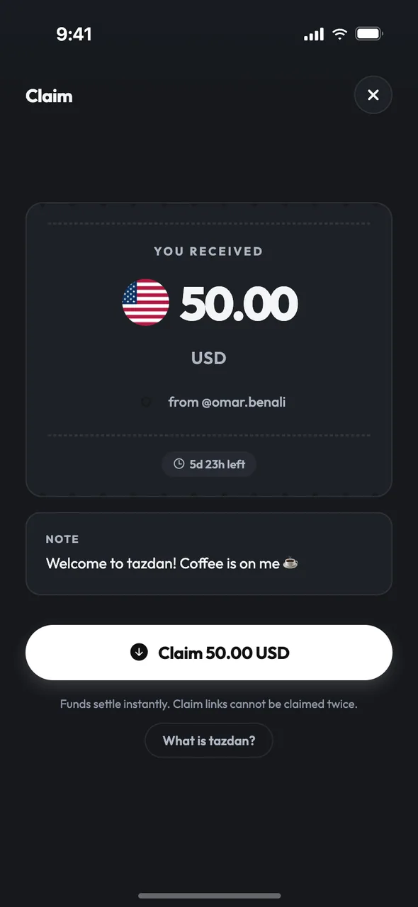 Send money with a *link*.